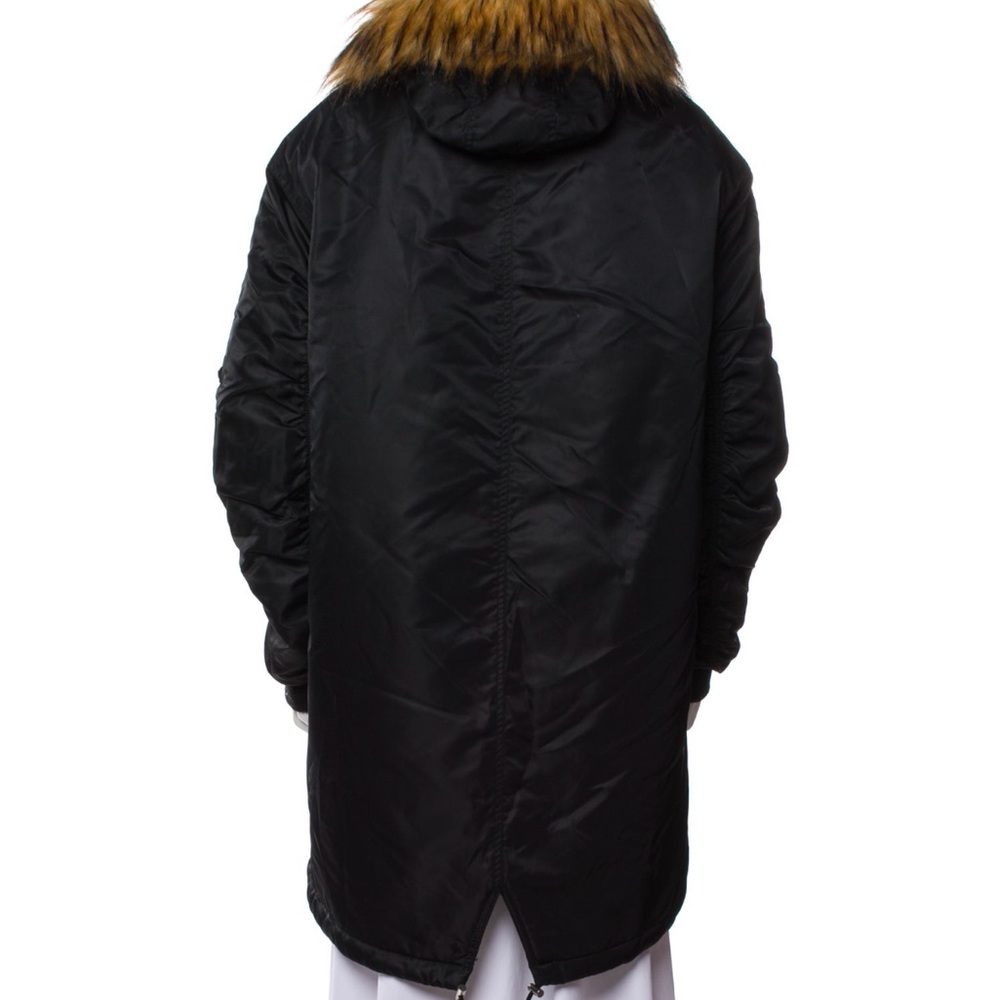 The Kooples Black Utility Jacket Parka with Faux Fur Trim GUC - Picture 9 of 9